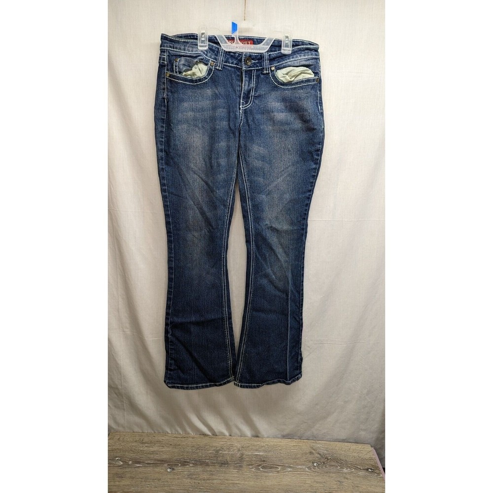 Red Rivet Blue Jeans Juniors Size 13 Dark Wash Stretch Bootcut